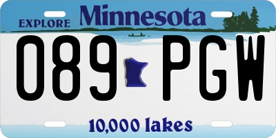 MN license plate 089PGW
