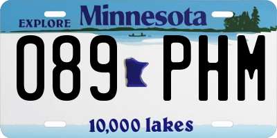 MN license plate 089PHM