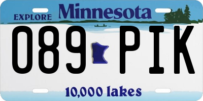 MN license plate 089PIK