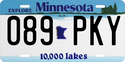 MN license plate 089PKY