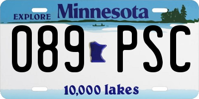 MN license plate 089PSC