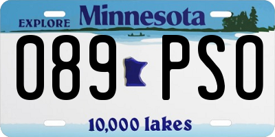 MN license plate 089PSO