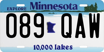 MN license plate 089QAW