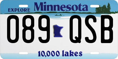 MN license plate 089QSB