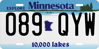 MN license plate 089QYW