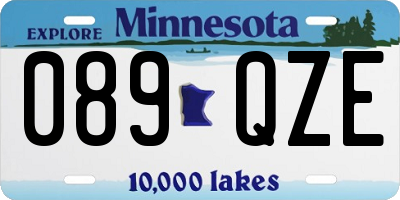 MN license plate 089QZE