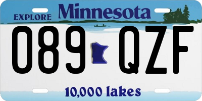 MN license plate 089QZF