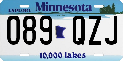 MN license plate 089QZJ