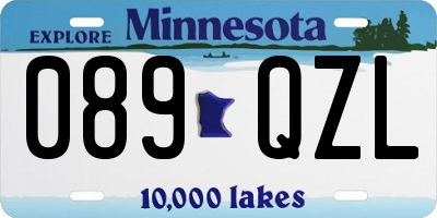 MN license plate 089QZL