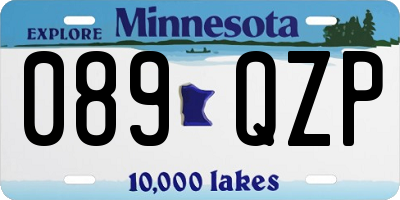 MN license plate 089QZP