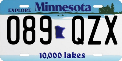 MN license plate 089QZX
