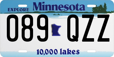 MN license plate 089QZZ