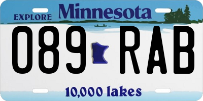 MN license plate 089RAB