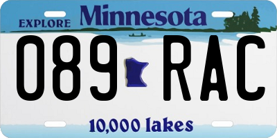 MN license plate 089RAC