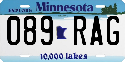 MN license plate 089RAG