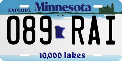 MN license plate 089RAI
