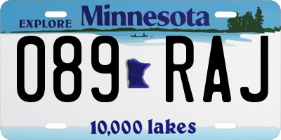 MN license plate 089RAJ