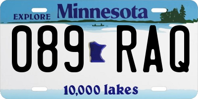 MN license plate 089RAQ