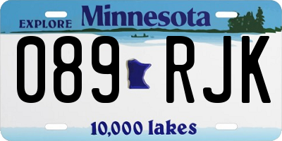 MN license plate 089RJK