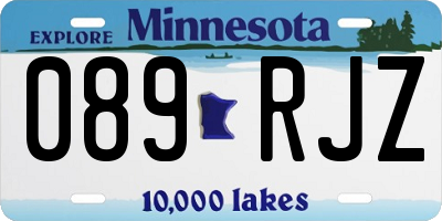 MN license plate 089RJZ