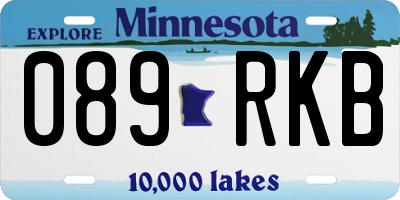 MN license plate 089RKB