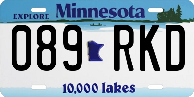 MN license plate 089RKD