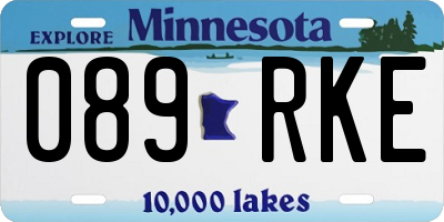 MN license plate 089RKE