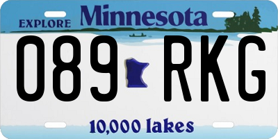 MN license plate 089RKG