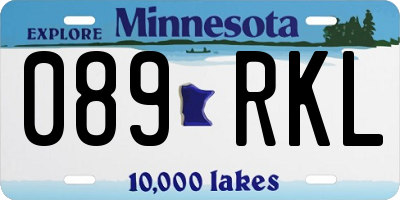 MN license plate 089RKL