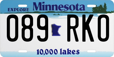 MN license plate 089RKO