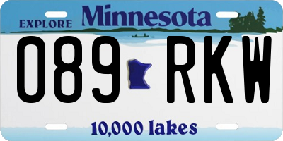 MN license plate 089RKW