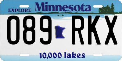 MN license plate 089RKX