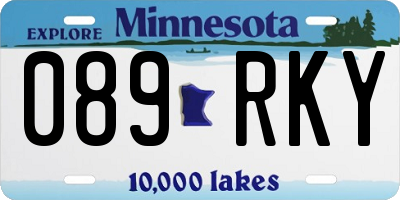 MN license plate 089RKY