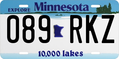MN license plate 089RKZ