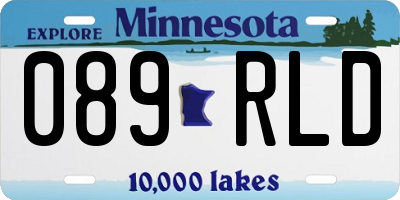 MN license plate 089RLD