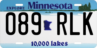 MN license plate 089RLK