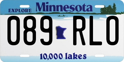 MN license plate 089RLO