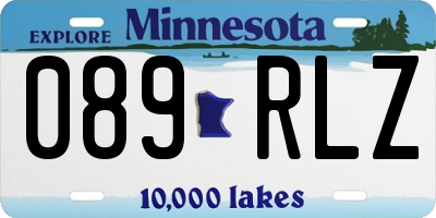 MN license plate 089RLZ