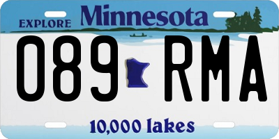 MN license plate 089RMA