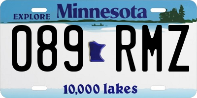 MN license plate 089RMZ