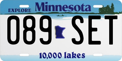 MN license plate 089SET