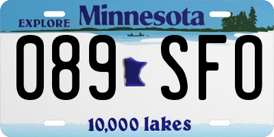 MN license plate 089SFO
