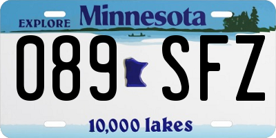 MN license plate 089SFZ