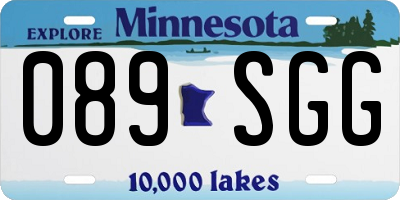 MN license plate 089SGG