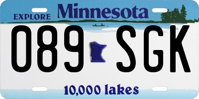 MN license plate 089SGK