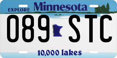MN license plate 089STC