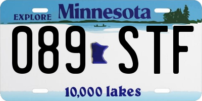 MN license plate 089STF