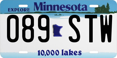 MN license plate 089STW