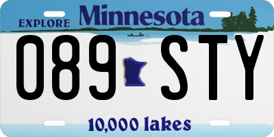 MN license plate 089STY