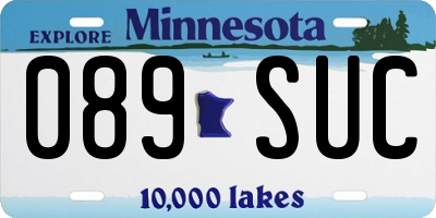 MN license plate 089SUC